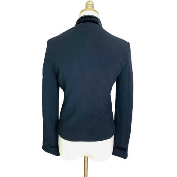 Monsoon sz 4 Black Military Piped Jacket Blazer 3158 - Picture 4 of 11